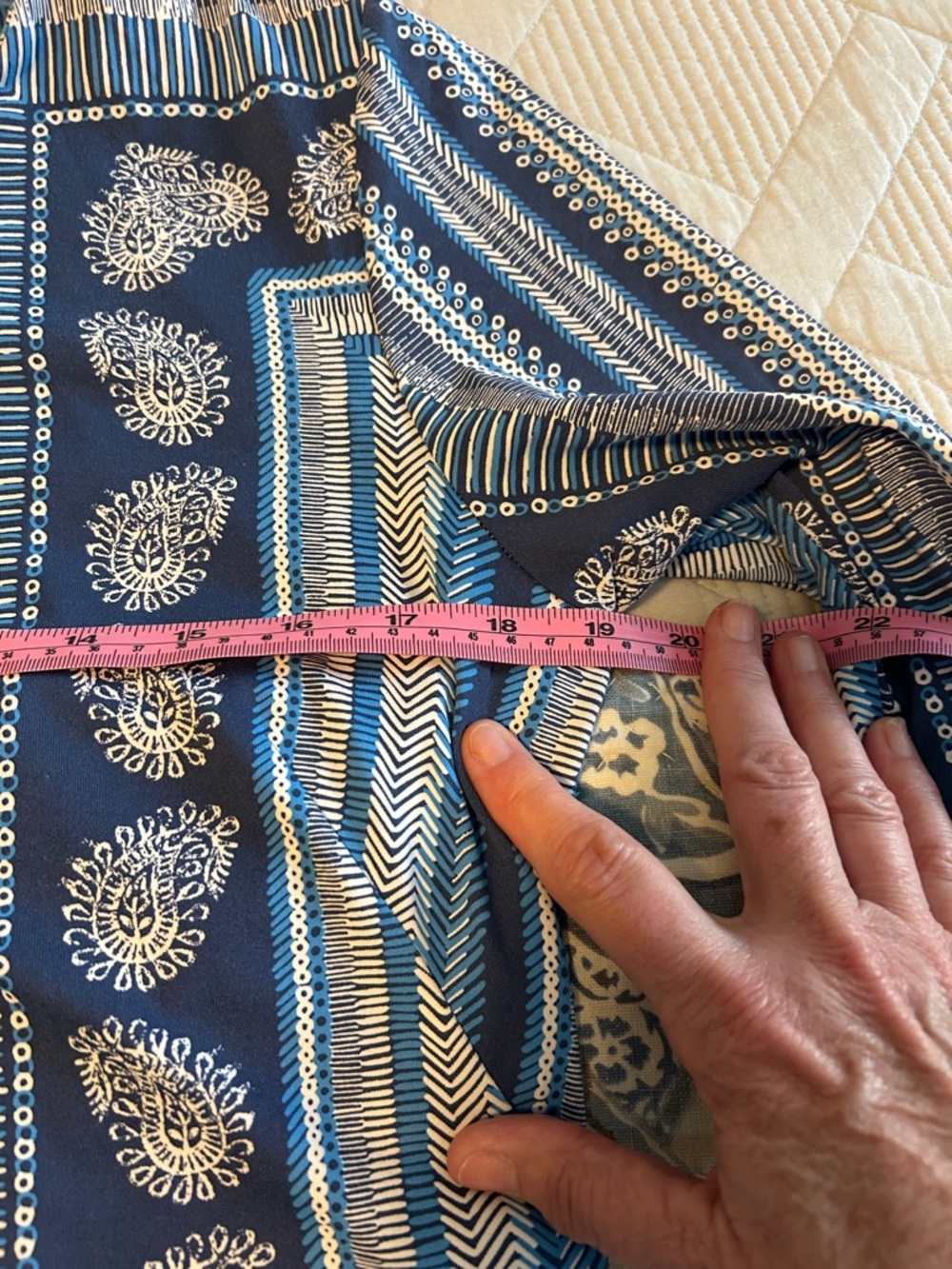 J. McLaughlin Blue Multi-Pattern Dress - Picture 6 of 8